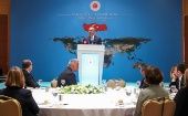 El canciller turco enfatizó que las sanciones impuestas por EE.UU. contra Irán "están perjudicando a toda la región del Oriente Medio”.