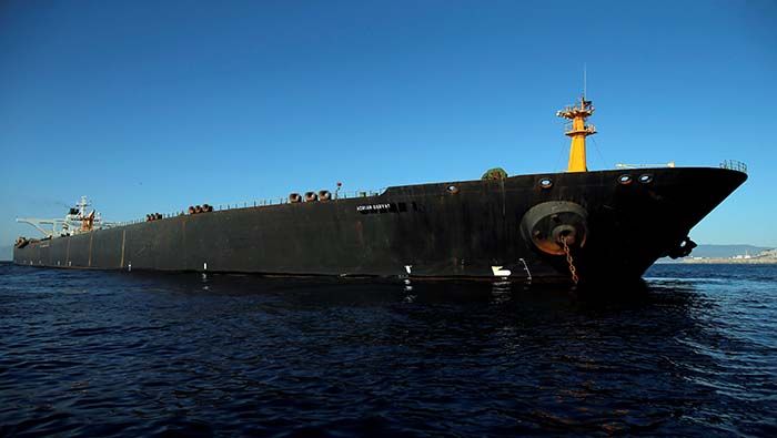 El buque iraní Adrian Dary, estuvo retenido en Gibraltar por más de un mes.