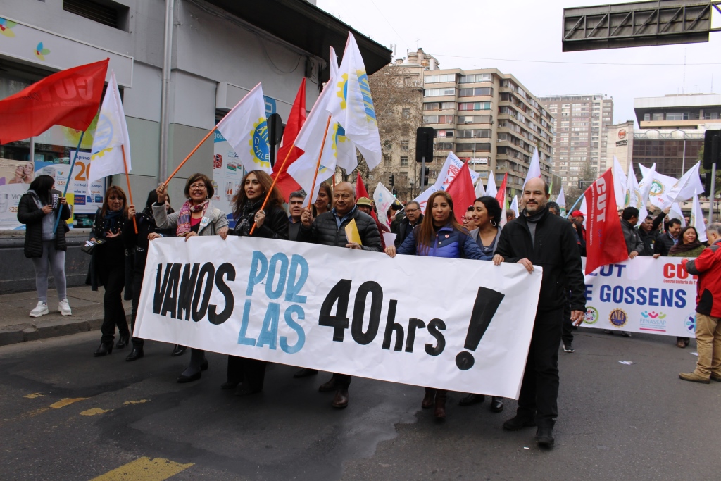 La Central Unitaria de los Trabajadores celebró su aniversario protestando por el respeto de los derechos laborales.