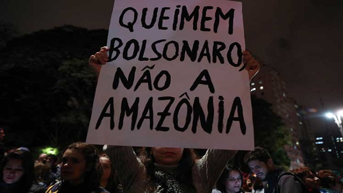 Este manifiesto se une a las sistemáticas protestas contra las políticas ambientales de Jair Bolsonaro desde el inicio de los incendios.