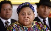 Rigoberta Menchú, Premio Nobel de la Paz 1992, es una activista indígena guatemalteca.