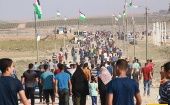 Cerca de seis mil palestinos protestaron cerca de la valla fronteriza de la Franja de Gaza.