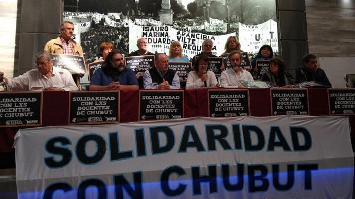 Las protestas de los docentes continúan en la provincia de Chubut por novena semana consecutiva.