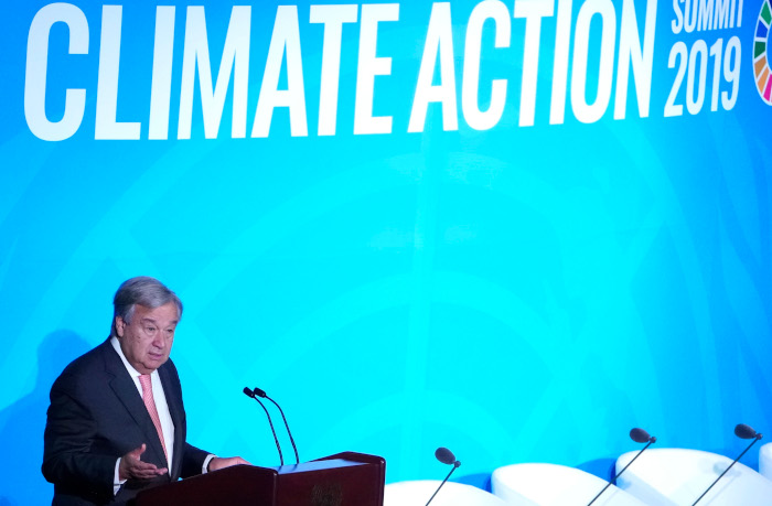 El Secretario General de la ONU en la inauguración de la Cumbre de Acción Climática.