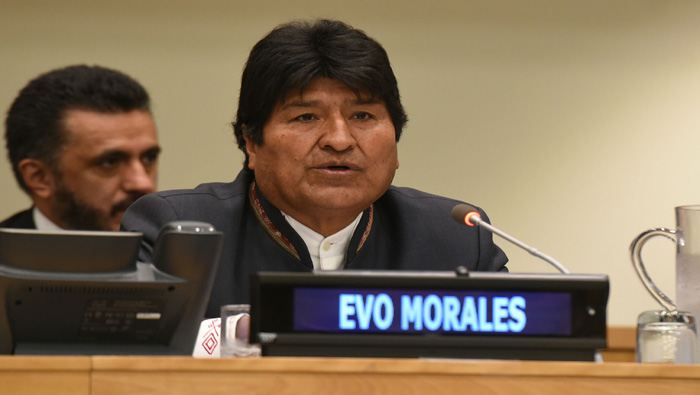 El presidente Morales enfatizó que la mejor forma de enfrentar la adversidad es la unidad contra el calentamiento global.