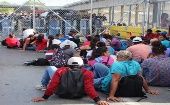 Los migrantes expresaban “queremos trabajo” y confirmaron que venían de países centroamericanos como Honduras, El Salvador y Guatemala.