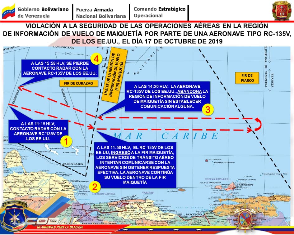 El titular del Ceofanb, Remigio Ceballos, señaló que el órgano de seguridad ha detectado la incursión de al menos 70 aeronaves estadounidenses.
