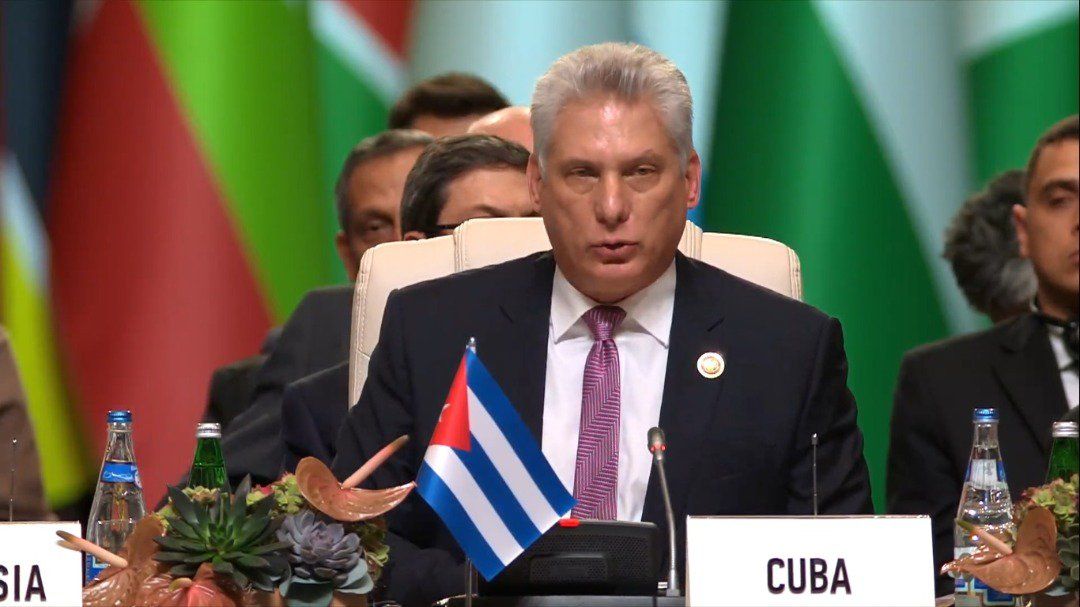 El presidente cubano exhortó a los miembros del Mnoal unirse para exigir su derecho al desarrollo, a la vida y al porvenir.
