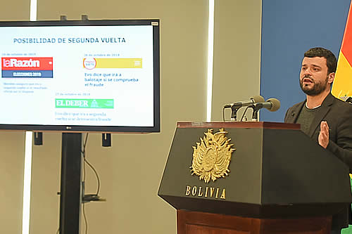 El ministro de Comunicación, Manuel Canelas, expresó que el resultado que determine la auditoría determinará o no una segunda vuelta.