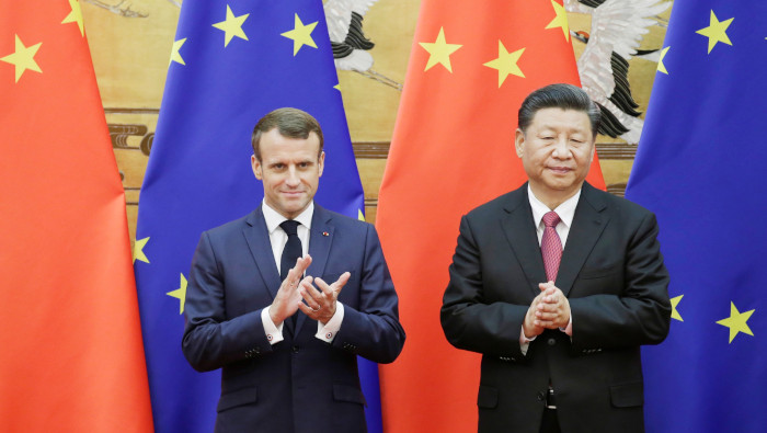 El presidente chino Xi Jinping y el presidente francés Emmanuel Macron externaron su 