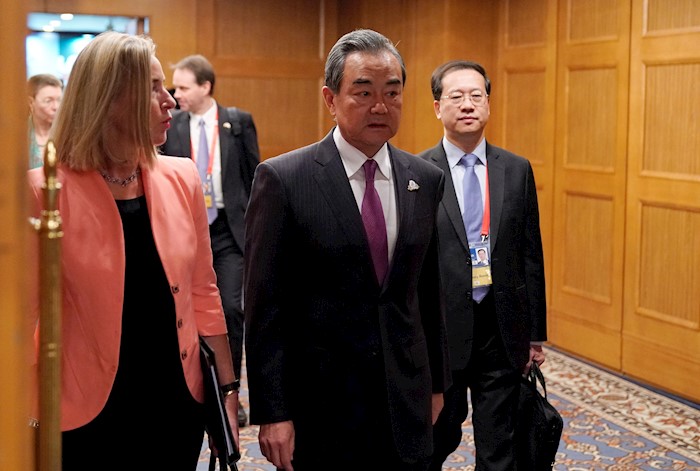 El Ministro de Exteriores chino, Wang Yi participó en la cumbre de cancilleres del G20 en Japón.