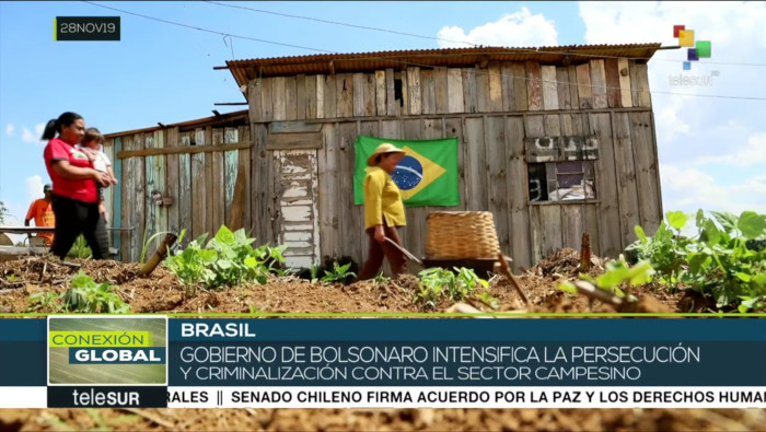 Unas 200 familias corren el riesgo de ser desalojadas del campamento que campesinos sin tierra levantaron hace 4 años en Paraná, Brasil.