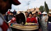 Partidarios de Evo Morales lloran la muerte de un hombre en Sacaba el pasado 17 de noviembre.