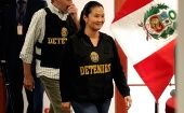 Keiko Fujimori estuvo 13 meses en prisión preventiva mientras se realizan las investigaciones del caso Lavajato en Perú.