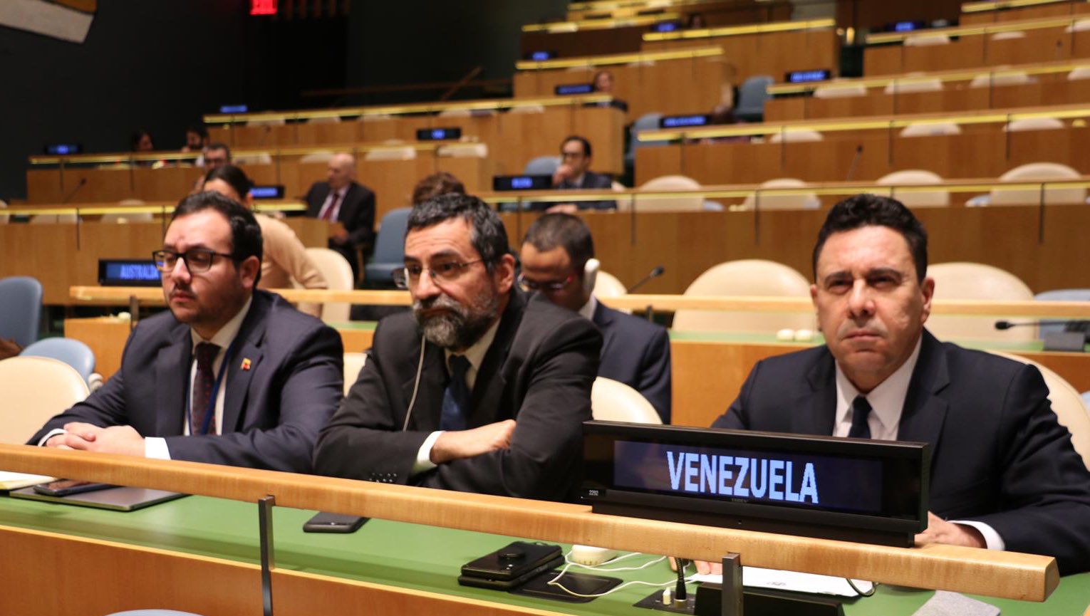 El diplomático venezolano ratificó la postura de la ONU, pese a los intentos desestabilizadores de potencias extranjeras.