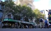 Las pérdidas en el Centro Arte Alameda, de santiago de Chile fueron totales y el sector fue evacuado por peligro de una fuga de gas.