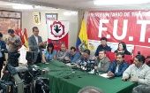 Los trabajadores ecuatorianos rechazaron el intento del Gobierno de Moreno de atribuir los problemas sociales del país a la protesta registrada en octubre pasado. 