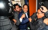 La audiencia en la fiscalía anticorrupción en el caso contra el candidato del MAS a la Presidencia de Bolivia se suspendió.