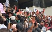 Integrantes del movimiento MeToo (Yo también) se reunieron en las calles de la capital peruana junto a la madre de la víctima para exigir justicia.