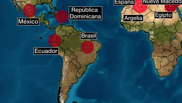 El coronavirus ya está presente en cuatro países latinoamericanos.