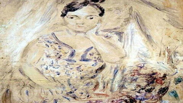 El Retrato de Juanita con ramo de flores (1933) es una obra representativa del período blanco del artista venezolano, que refleja la imagen de quien fue su musa, modelo y compañera de vida, Juanita Mota.