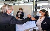 El presidente argentino Alberto Fernández inauguró un hospital para brindar asistencia a pacientes con Covid-19 que no tienen cobertura médica.
