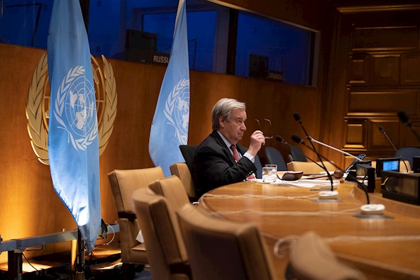 António Guterres participó en una cumbre global sobre vacunación, junto a otros líderes mundiales.