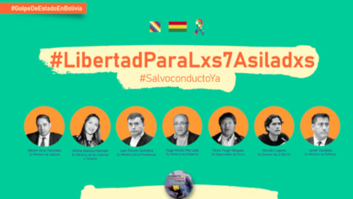 Los colectivos humanitarios impulsan la campaña en las redes sociales con etiquetas como “#LibertadParaLxs7Asiladxs”.