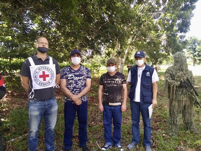 Los civiles fueron liberados en una zona rural del departamento Arauca, donde fueron acompañados por la comisión humanitaria de la CICR.