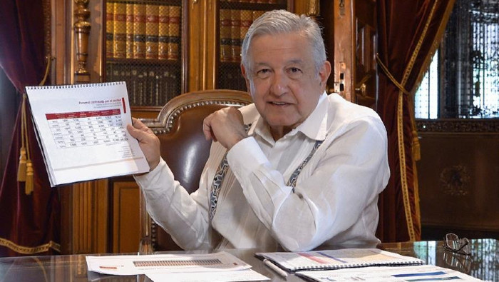 Durante su intervención, López Obrador también dirigió palabras de elogio al personal sanitario que hace frente a la emergencia sanitaria.