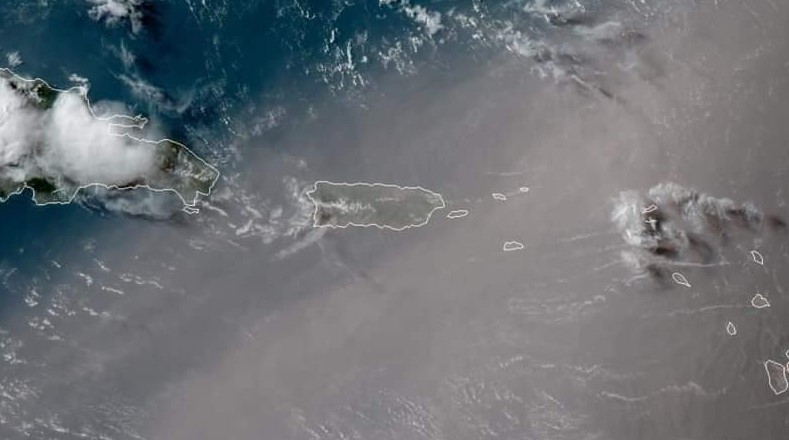 Las imágenes satelitales logran captar el movimiento del polvo del Sahara hacia el Caribe.