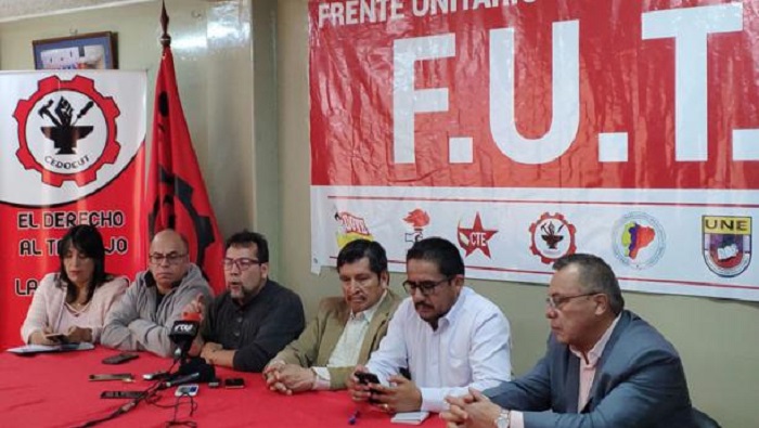 Frente Unitario de Trabajadores de Ecuador (FUT) llamó a cumplir medidas de seguridad durante la movilización nacional.