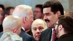 The then U.S. Vice President Joe Biden meets Venezuela's President Nicolas Maduro, Brasilia, Brazil, January 1, 2015.