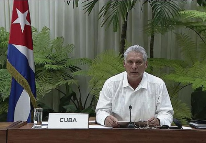 El presidente cubano ponderó la hermandad de Cuba, Venezuela y Nicaragua en el enfrentamiento a la Covid-19.