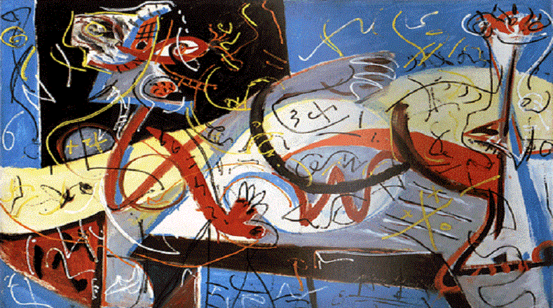 Tiene sus orígenes en artistas impresionistas de finales del siglo XIX, que acentuaron el movimiento de las figuras humanas sobre lienzo. Este arte va ligado al desarrollo de las vanguardias. En Europa, fue el francés Albert Gleizes (1881-1953) quien mejor describió la filosofía creativa cinética. En América, el estadounidense Jackson Pollock (1912-1956) personificó la llamada “pintura de acción”. Aquí está Stenographic figure.