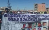 La vigilia se realizó frente a la sede del Ministerio de Justicia boliviano.