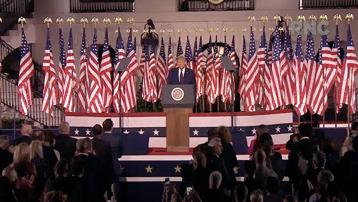 Durante su discurso Donald Trump arremetió contra el candidato demócrata Joe Biden.