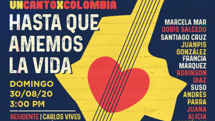 En el evento virtual actuarán artistas como Residente, Adriana Lucía, Goyo y Santiago Cruz.