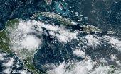 Así se ve "Nana" en una foto del satélite que muestra el espectacular fenómeno atmosférico que cada año asola al Caribe
