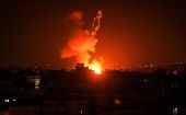 Israel ataca la Franja de Gaza en respuestas al lanzamiento de cohetes desde el territorio palestino.