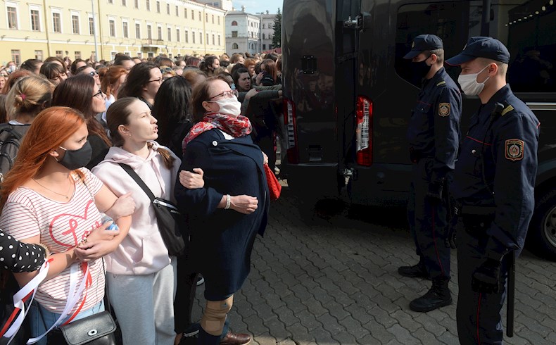 Las protestas en Belarús han sido impulsadas por Occidente, de acuerdo a la inteligencia rusa.