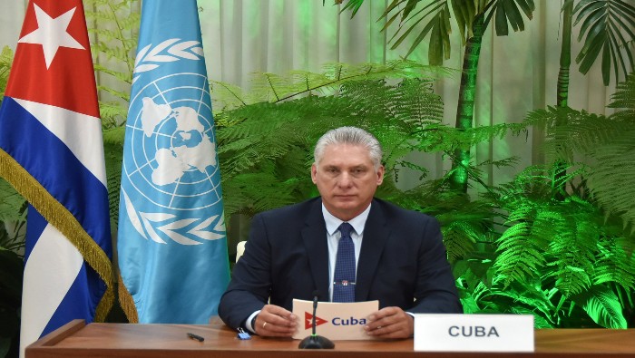 El presidente cubano calificó al Gobierno de los Estados Unidos como un régimen agresivo y moralmente corrupto.