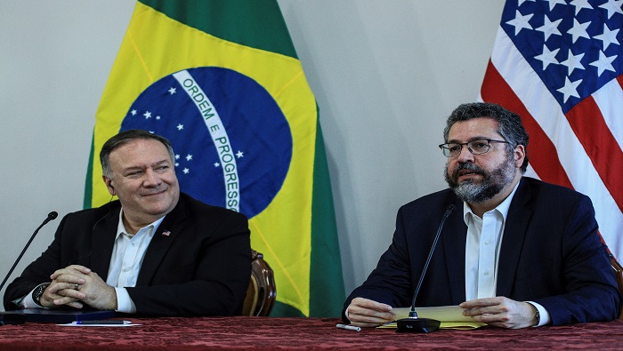 Mike Pompeo y el ministro de Relaciones Exteriores de Brasil sostuvieron un encuentro en la frontera de Brasil con Venezuela el pasado 18 de septiembre sin precedente.