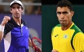 Pablo Cuevas, de Uruguay, y Thiago Monteiro, de Brasil, se destacan en el torneo de tenis que se lleva a cabo sobre pistas de tierra batida del  Estadio Roland Garros, de París.
