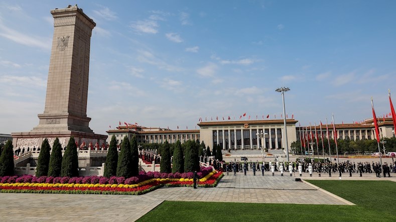 La Plaza de Tianamen es el escenario fundamental de las celebraciones.