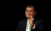 Correa ha denunciado que contra él y su movimiento existe persecución política por parte del Gobierno de Lenín Moreno.