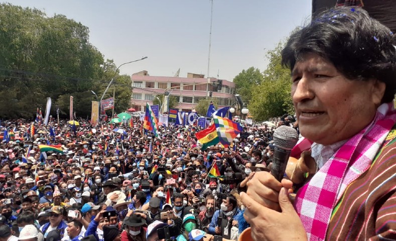 Evo Morales ratificó la importancia de continuar la lucha "mientras exista el capitalismo y el imperialismo, la lucha de los pueblos continuará".