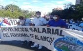 Los funcionarios y trabajadores no han logrado negociar con el Ministerio de Salud y Hacienda paraguayo.