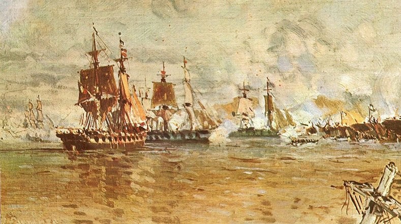 La confrontación entre proteccionismo y librecambismo estuvo en la base de la batalla de la Vuelta de Obligado, de 1845.