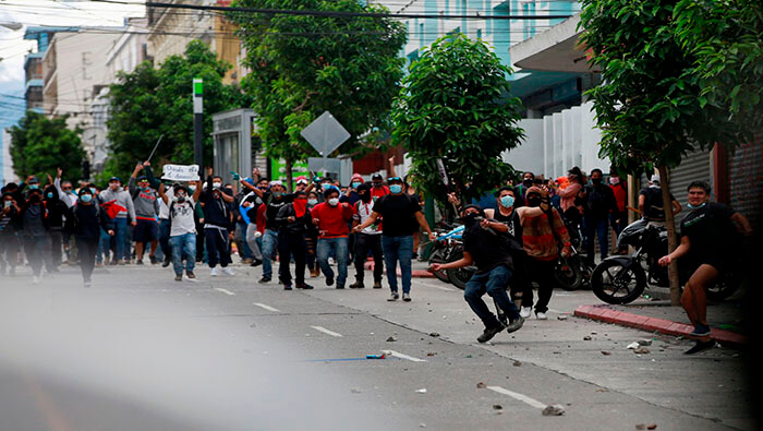 La represión del pasado sábado en Guatemala terminó con 37 personas arrestadas y 22 heridos. 